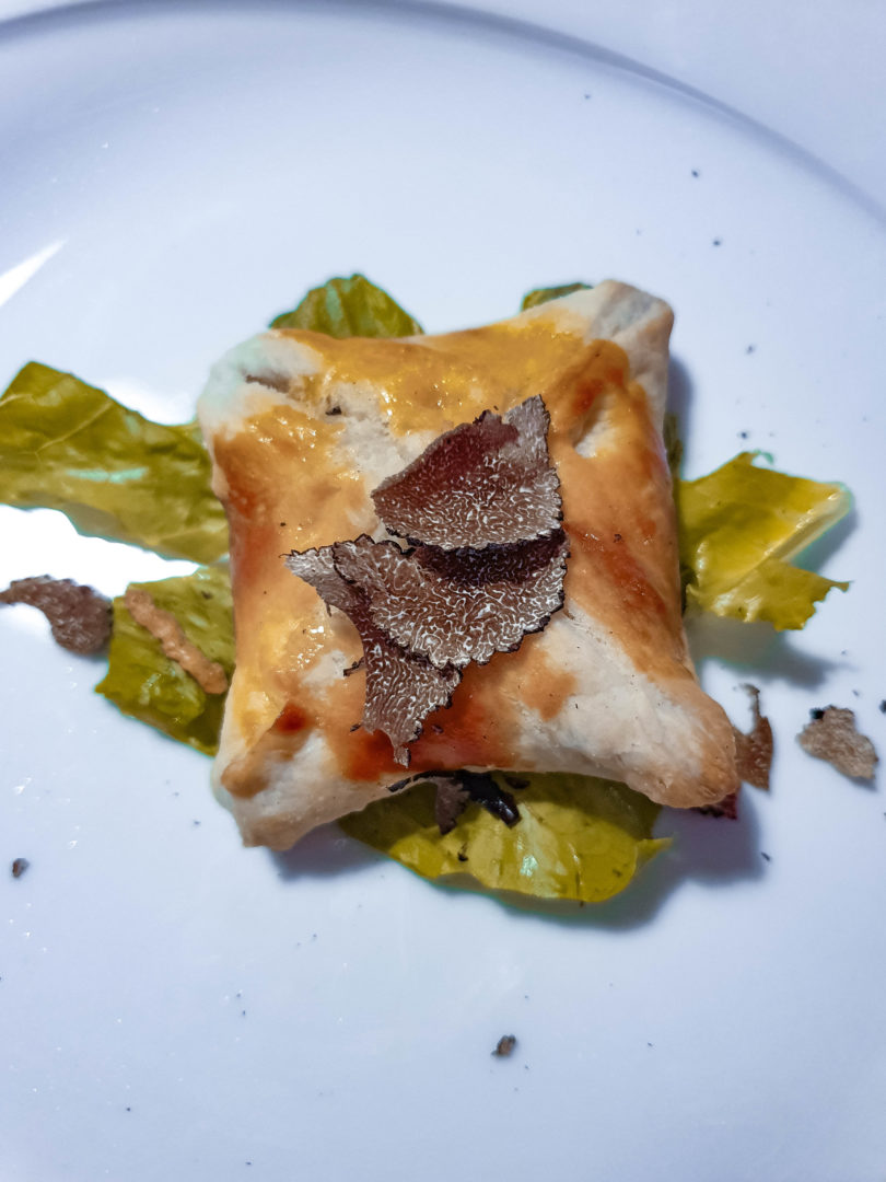 Trüffelpastete im Restaurant Il Giurista in Perugia.
